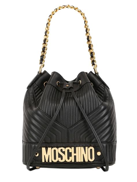 moschino nappa leather bike bag